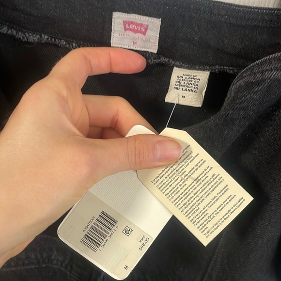 NWT 🖤 LEVI'S RHODE DENIM MINI DRESS BLACK MEDIUM 🖤 - Picture 6 of 15